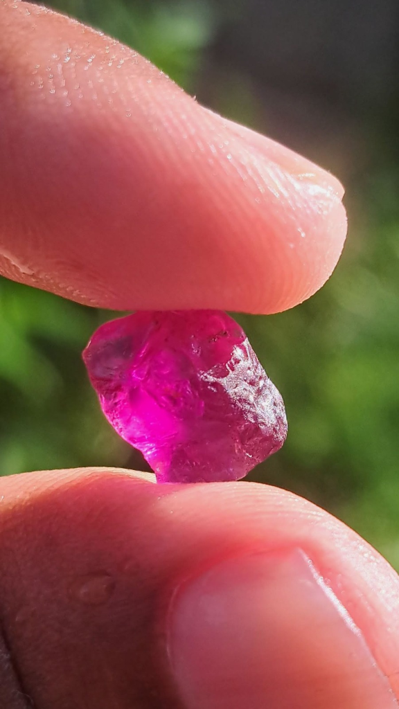 Ceylon Natural Pink Sapphire Rough Specimen